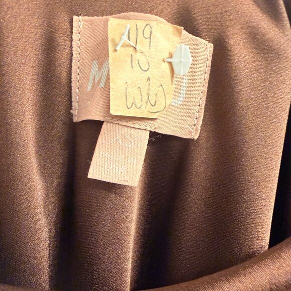 Show Me Your Mumu Lisa Maxi Dress Chocolate Satin - Size XS - Picture 11 of 11